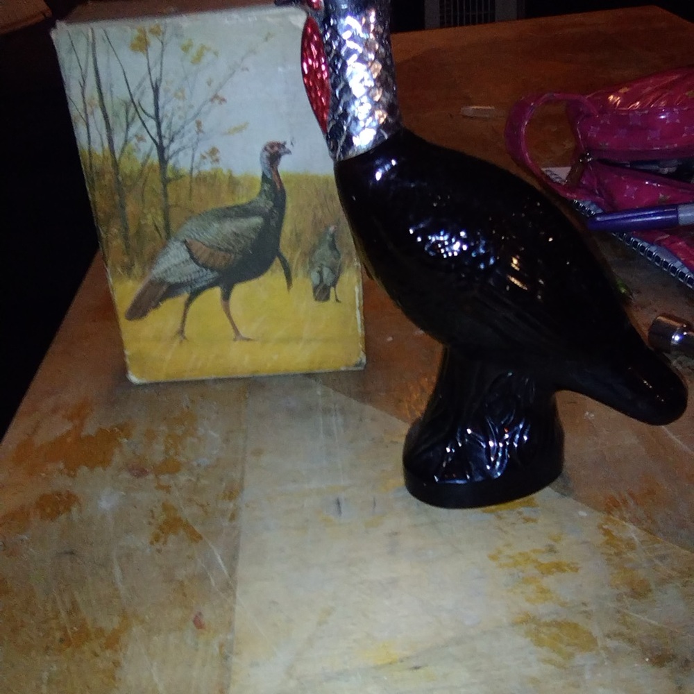 Avon Black and Silver Turkey Figurine